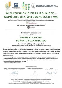 Plakat forum rolniczego
