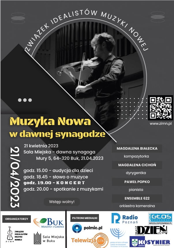 plakat koncertu muzyki nowej